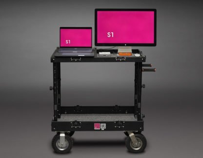 Laptop with Travel Cart + Monitor